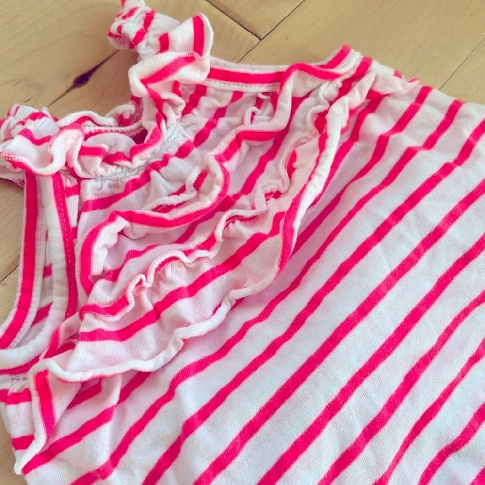 Carters baby tank and legging set neon pink stripe 6 month